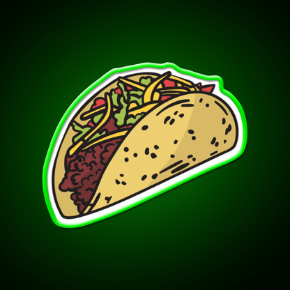 Taco Led Neon Sign Mexican Food Sign Kitchen Light Sign Rgb Color - Shineneon
