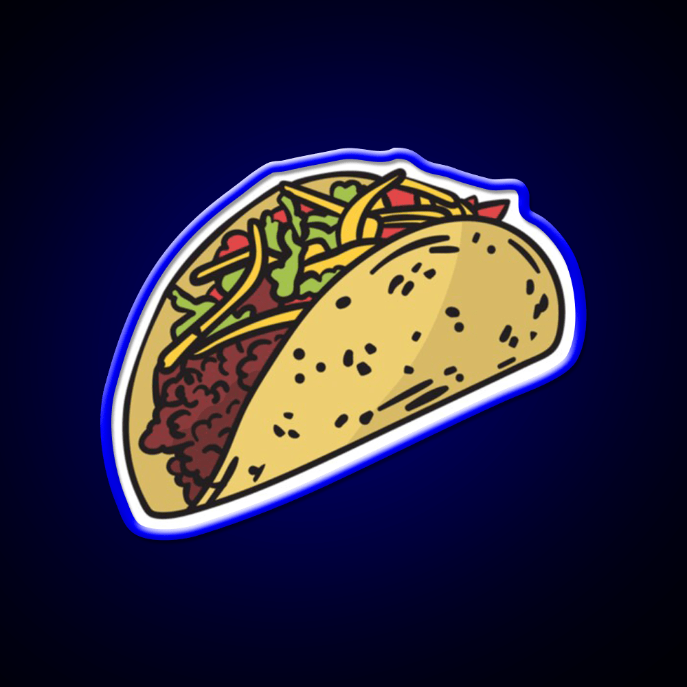 Taco Led Neon Sign Mexican Food Sign Kitchen Light Sign Rgb Color - Shineneon