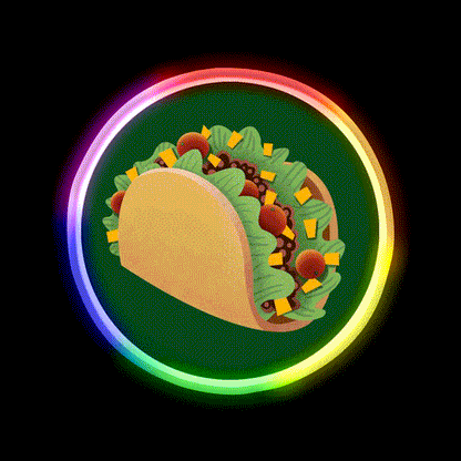 Taco Led Neon Sign Mexican Food Sign Kitchen Neon Sign Rgb Color - LED neon sign close-up detail