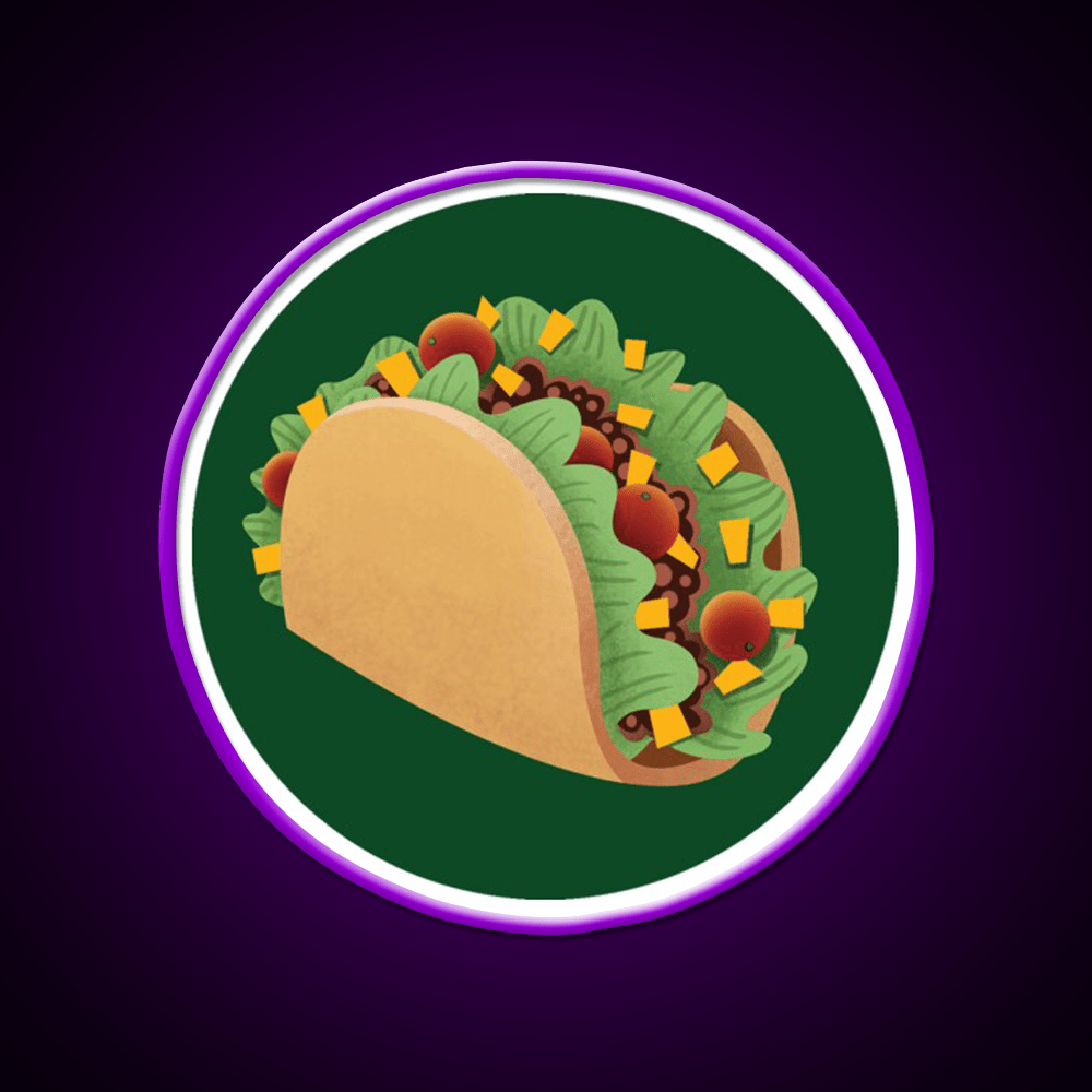 Taco Led Neon Sign Mexican Food Sign Kitchen Neon Sign Rgb Color - Shineneon