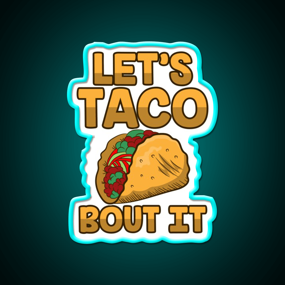 Taco Led Neon Sign Mexican Food Sign Kitchen Sign For Taco Fan Rgb Color - Shineneon