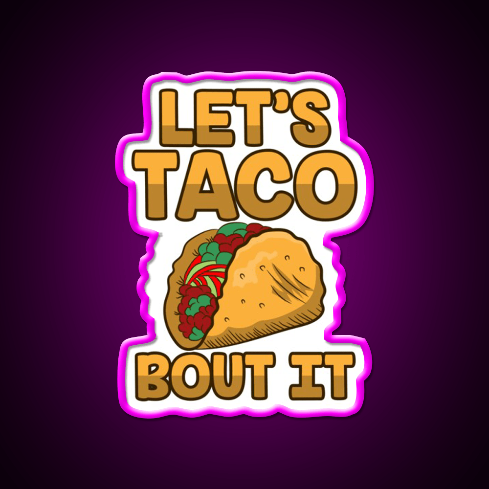 Taco Led Neon Sign Mexican Food Sign Kitchen Sign For Taco Fan Rgb Color - Shineneon