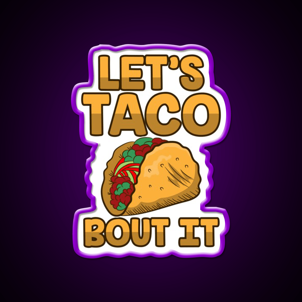 Taco Led Neon Sign Mexican Food Sign Kitchen Sign For Taco Fan Rgb Color - Shineneon