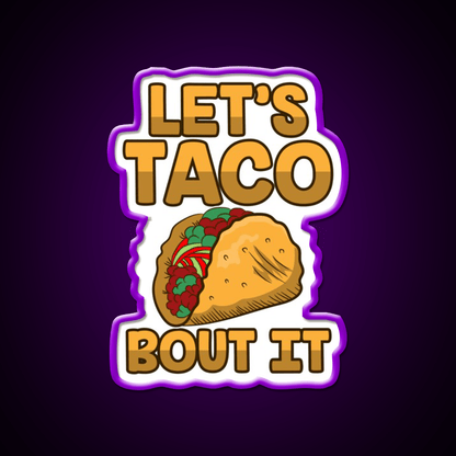 Taco Led Neon Sign Mexican Food Sign Kitchen Sign For Taco Fan Rgb Color - Shineneon