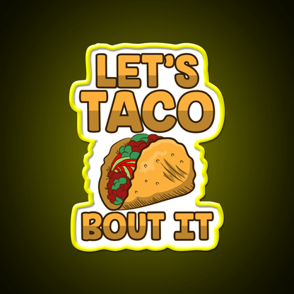 Taco Led Neon Sign Mexican Food Sign Kitchen Sign For Taco Fan Rgb Color - Shineneon