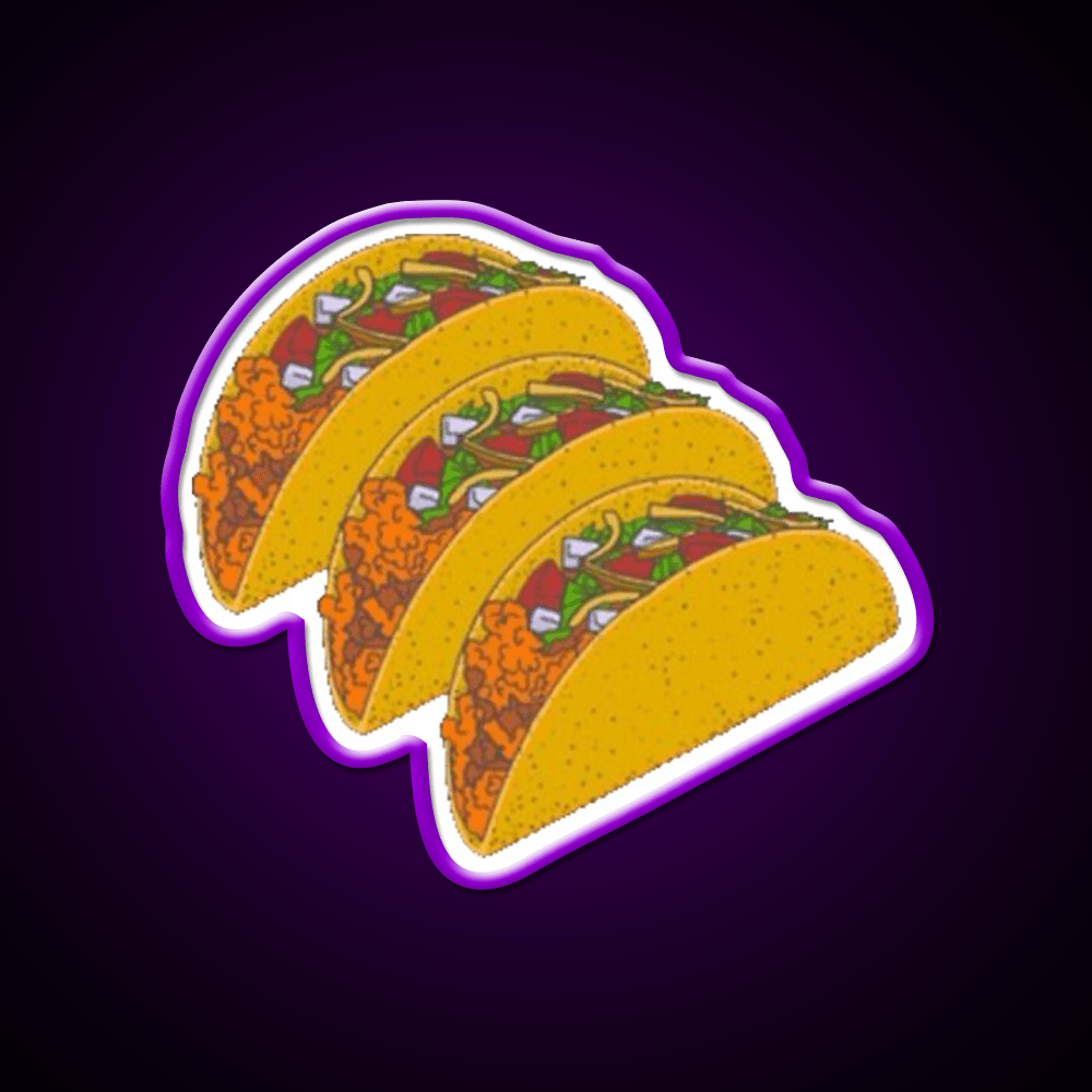 Taco Led Neon Sign Mexican Food Sign Kitchen Sign Rgb Color - Shineneon