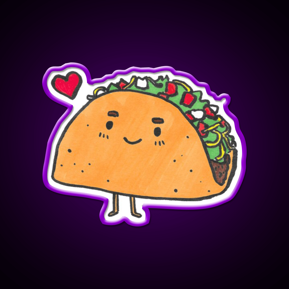 Taco Led Neon Sign Mexican Food Sign Kitchen Taco Sign Rgb Color - Shineneon