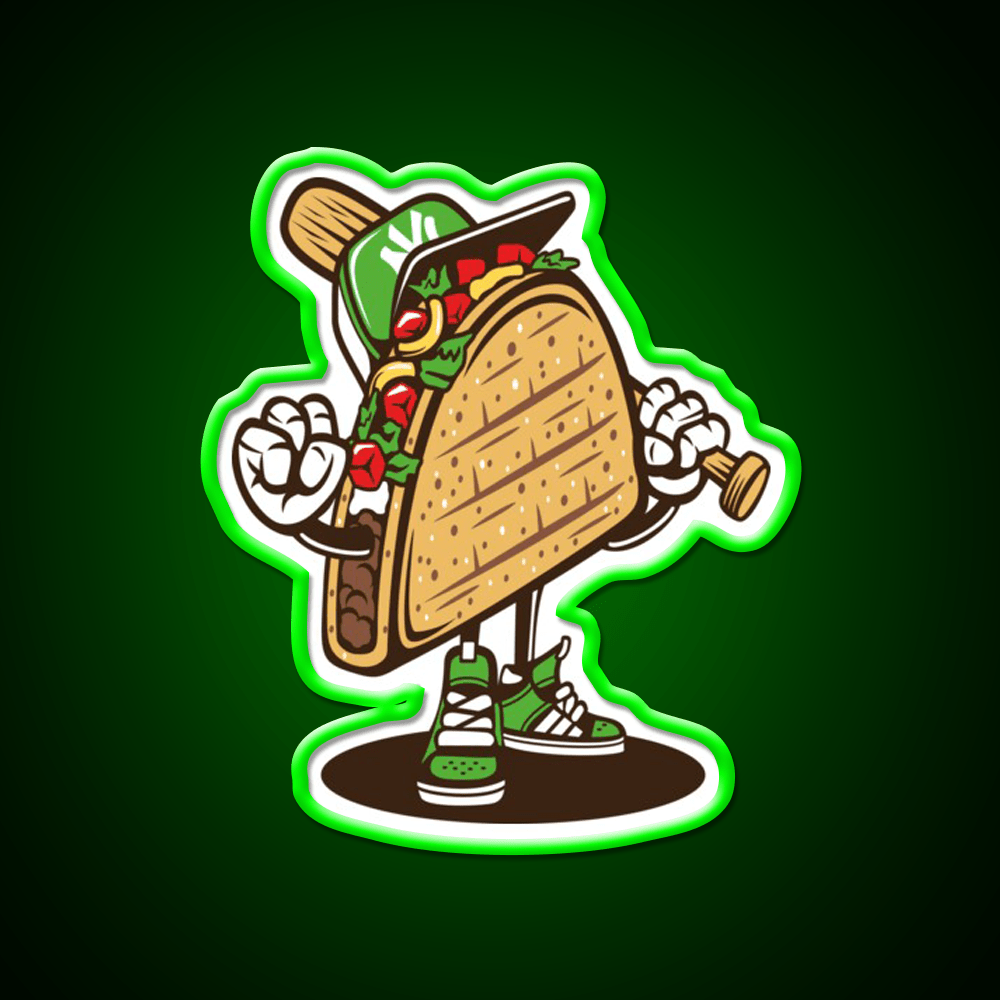 Taco Led Neon Sign Mexican Food Sign Taco Fan Rgb Color - Shineneon