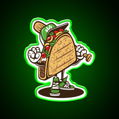Taco Led Neon Sign Mexican Food Sign Taco Fan Rgb Color - Shineneon