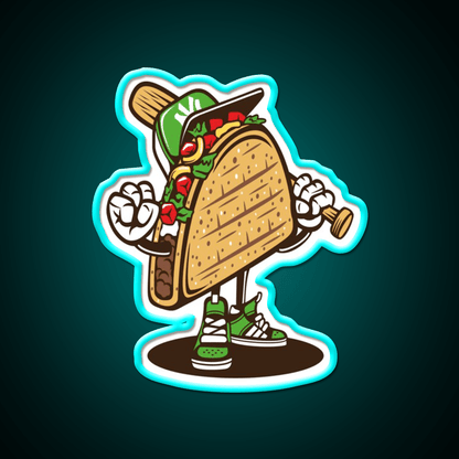 Taco Led Neon Sign Mexican Food Sign Taco Fan Rgb Color - Shineneon
