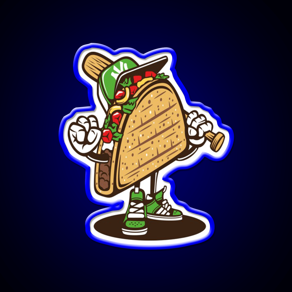 Taco Led Neon Sign Mexican Food Sign Taco Fan Rgb Color - Shineneon