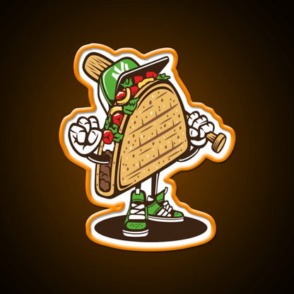 Taco Led Neon Sign Mexican Food Sign Taco Fan Rgb Color - Shineneon