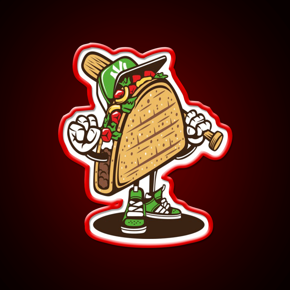 Taco Led Neon Sign Mexican Food Sign Taco Fan Rgb Color - Shineneon