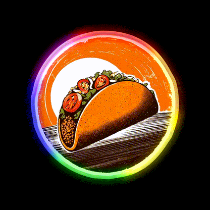 Taco Led Neon Sign Mexican Food Sign Taco Light Kitchen Sign Rgb Color - LED neon sign close-up detail