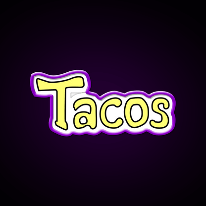 Taco Led Neon Sign Mexican Food Sign Taco Light Rgb Color - Shineneon
