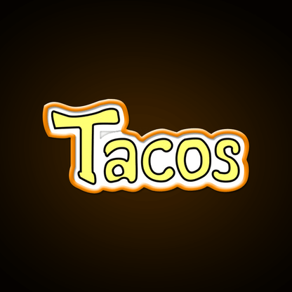 Taco Led Neon Sign Mexican Food Sign Taco Light Rgb Color - Shineneon