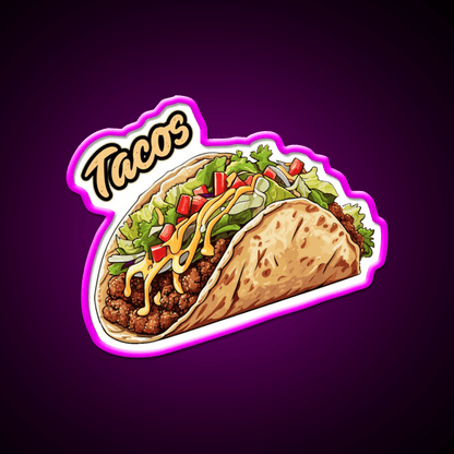 Taco Led Neon Sign Mexican Food Sign Wall Light Rgb Color - Shineneon