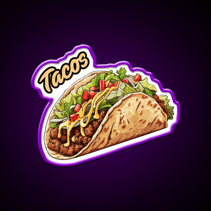 Taco Led Neon Sign Mexican Food Sign Wall Light Rgb Color - Shineneon