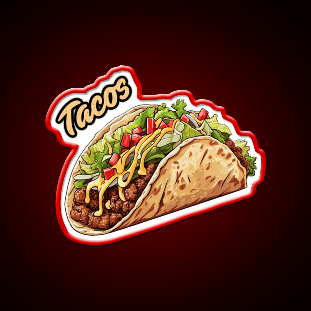 Taco Led Neon Sign Mexican Food Sign Wall Light Rgb Color - Shineneon