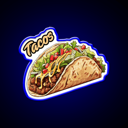 Taco Led Neon Sign Mexican Food Sign Wall Light Rgb Color - Shineneon