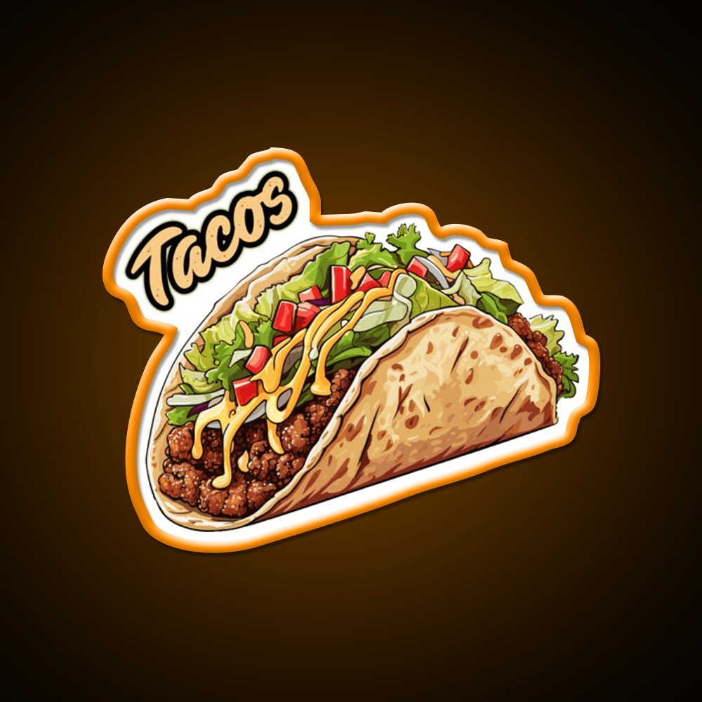 Taco Led Neon Sign Mexican Food Sign Wall Light Rgb Color - Shineneon