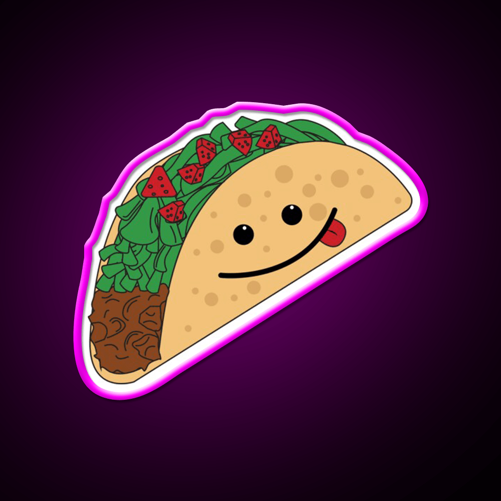 Taco Led Neon Sign Mexican Food Sign Wall Sign Kitchen Sign Rgb Color - Shineneon