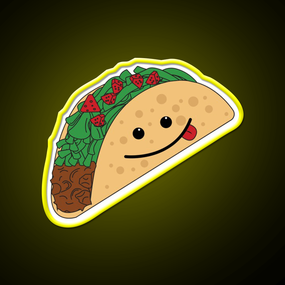 Taco Led Neon Sign Mexican Food Sign Wall Sign Kitchen Sign Rgb Color - Shineneon