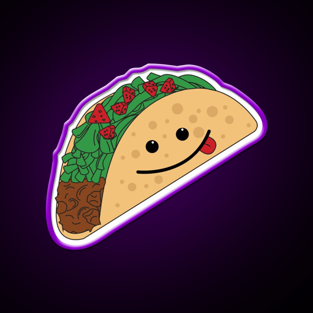 Taco Led Neon Sign Mexican Food Sign Wall Sign Kitchen Sign Rgb Color - Shineneon