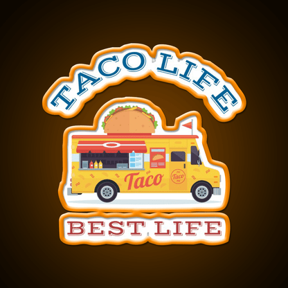 Taco Life Best Life Taco Led Neon Sign Mexican Food Sign Rgb Color - Shineneon