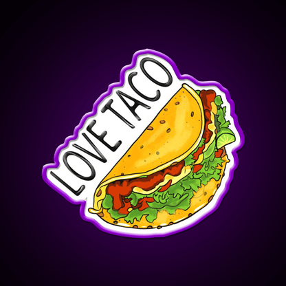 Taco Love Taco Led Neon Sign Mexican Food Sign Rgb Color - Shineneon