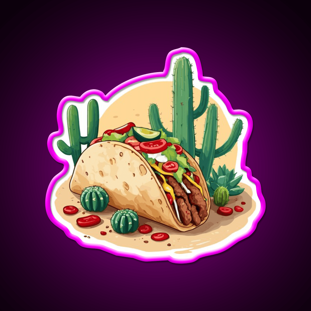 Taco Lover Aesthetic Streetwear Taco Led Neon Sign Rgb Color - Shineneon