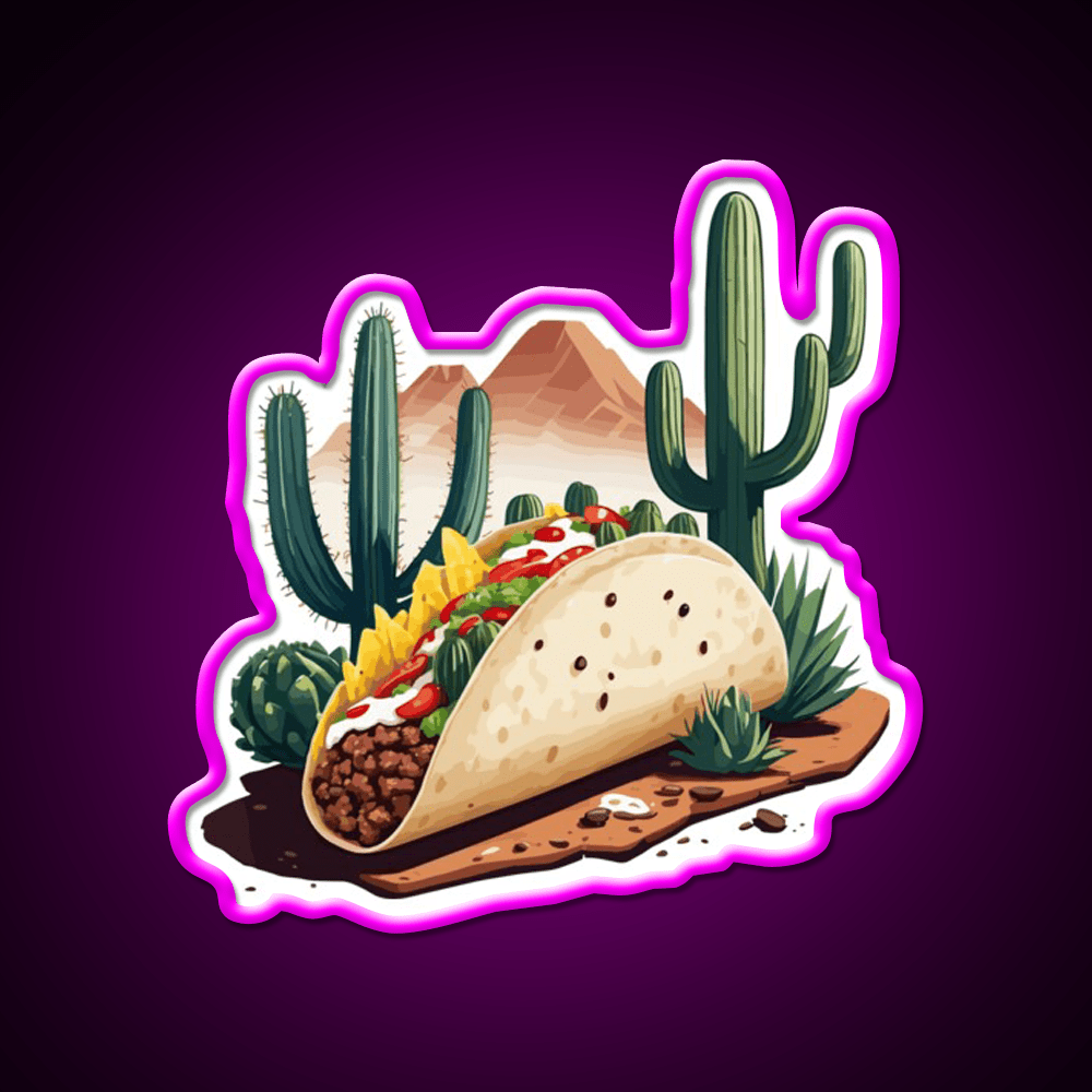 Taco Lover Aesthetic Taco Led Neon Sign Mexican Food Sign Rgb Color - Shineneon