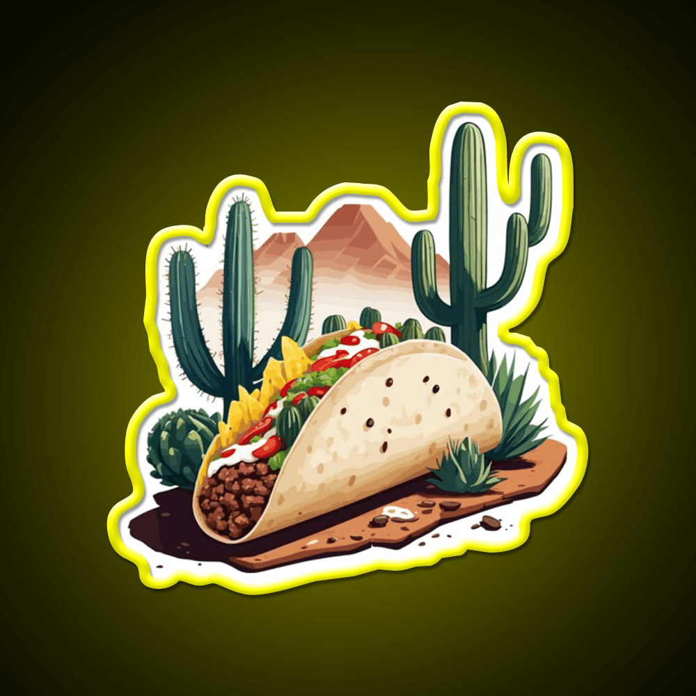 Taco Lover Aesthetic Taco Led Neon Sign Mexican Food Sign Rgb Color - Shineneon