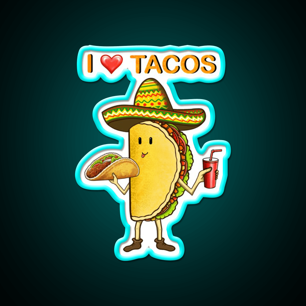 Taco Lover Taco Led Neon Sign Mexican Food Sign Kitchen Sign Rgb Color - Shineneon