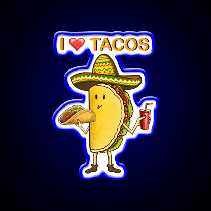 Taco Lover Taco Led Neon Sign Mexican Food Sign Kitchen Sign Rgb Color - Shineneon