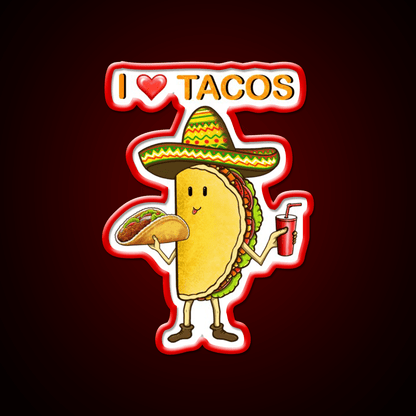 Taco Lover Taco Led Neon Sign Mexican Food Sign Kitchen Sign Rgb Color - Shineneon