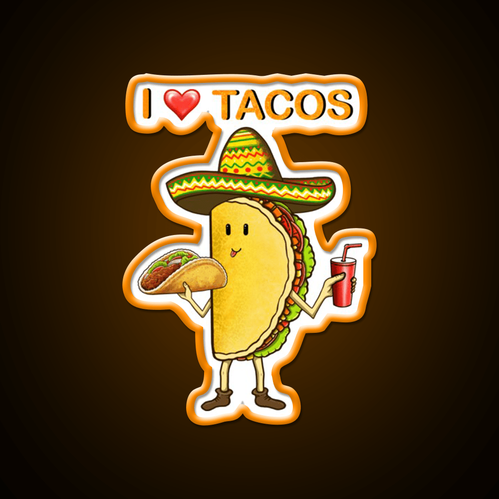 Taco Lover Taco Led Neon Sign Mexican Food Sign Kitchen Sign Rgb Color - Shineneon
