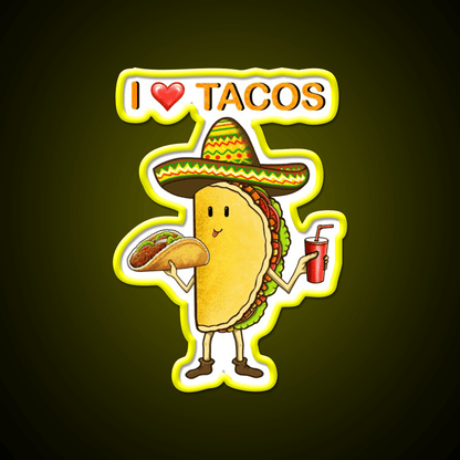 Taco Lover Taco Led Neon Sign Mexican Food Sign Kitchen Sign Rgb Color - Shineneon