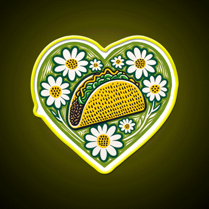 Taco Lover Taco Led Neon Sign Mexican Food Sign Rgb Color - Custom LED neon sign front view