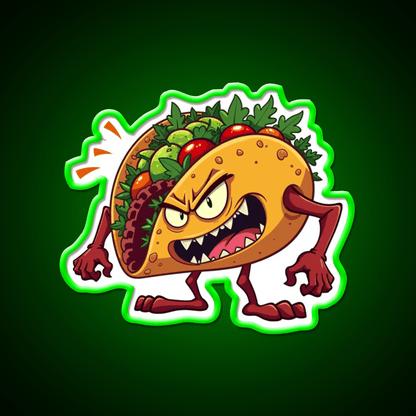Taco Monster Taco Led Neon Sign Mexican Food Sign Rgb Color - Shineneon