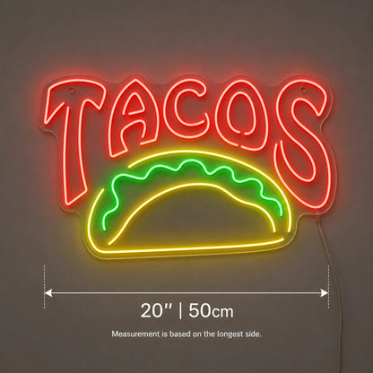 Taco Night Neon Sign LED Neon Sign size image