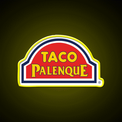 Taco Palenque Mexican Grill Fast Food Led Neon Sign For Burger Place Rgb Color - Custom LED neon sign front view