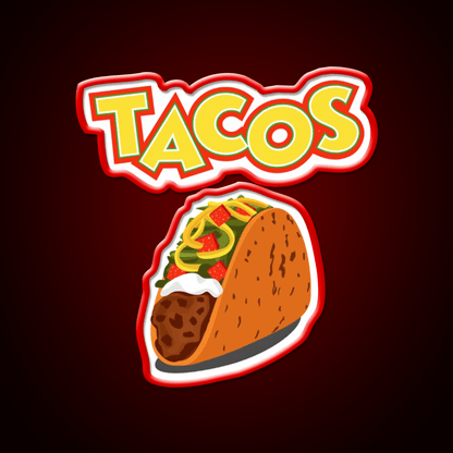 Taco Party Taco Led Neon Sign Mexican Food Sign Rgb Color - Shineneon