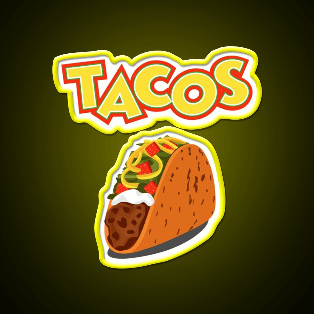 Taco Party Taco Led Neon Sign Mexican Food Sign Rgb Color - Shineneon
