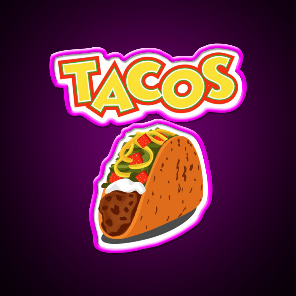 Taco Party Taco Led Neon Sign Mexican Food Sign Rgb Color - Shineneon