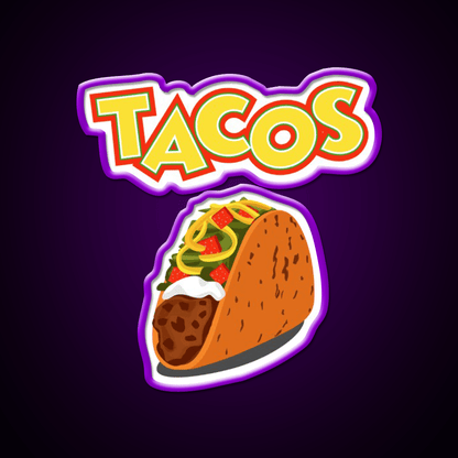 Taco Party Taco Led Neon Sign Mexican Food Sign Rgb Color - Shineneon