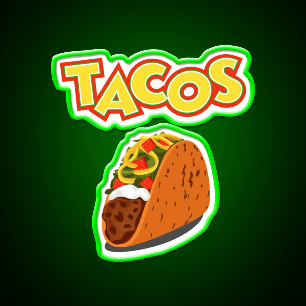 Taco Party Taco Led Neon Sign Mexican Food Sign Rgb Color - Shineneon
