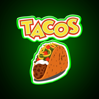 Taco Party Taco Led Neon Sign Mexican Food Sign Rgb Color - Shineneon