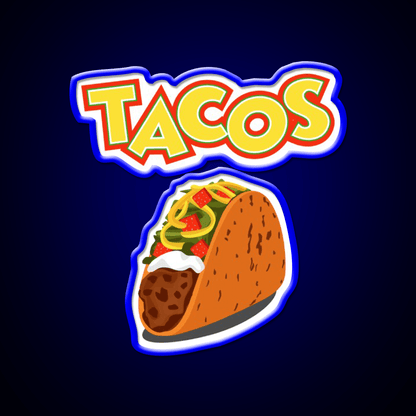 Taco Party Taco Led Neon Sign Mexican Food Sign Rgb Color - Shineneon