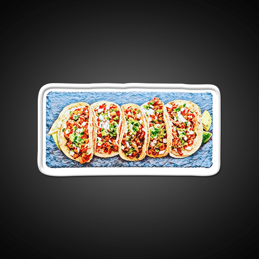 Taco Plate Taco Led Neon Sign Mexican Food Sign Rgb Color - Shineneon